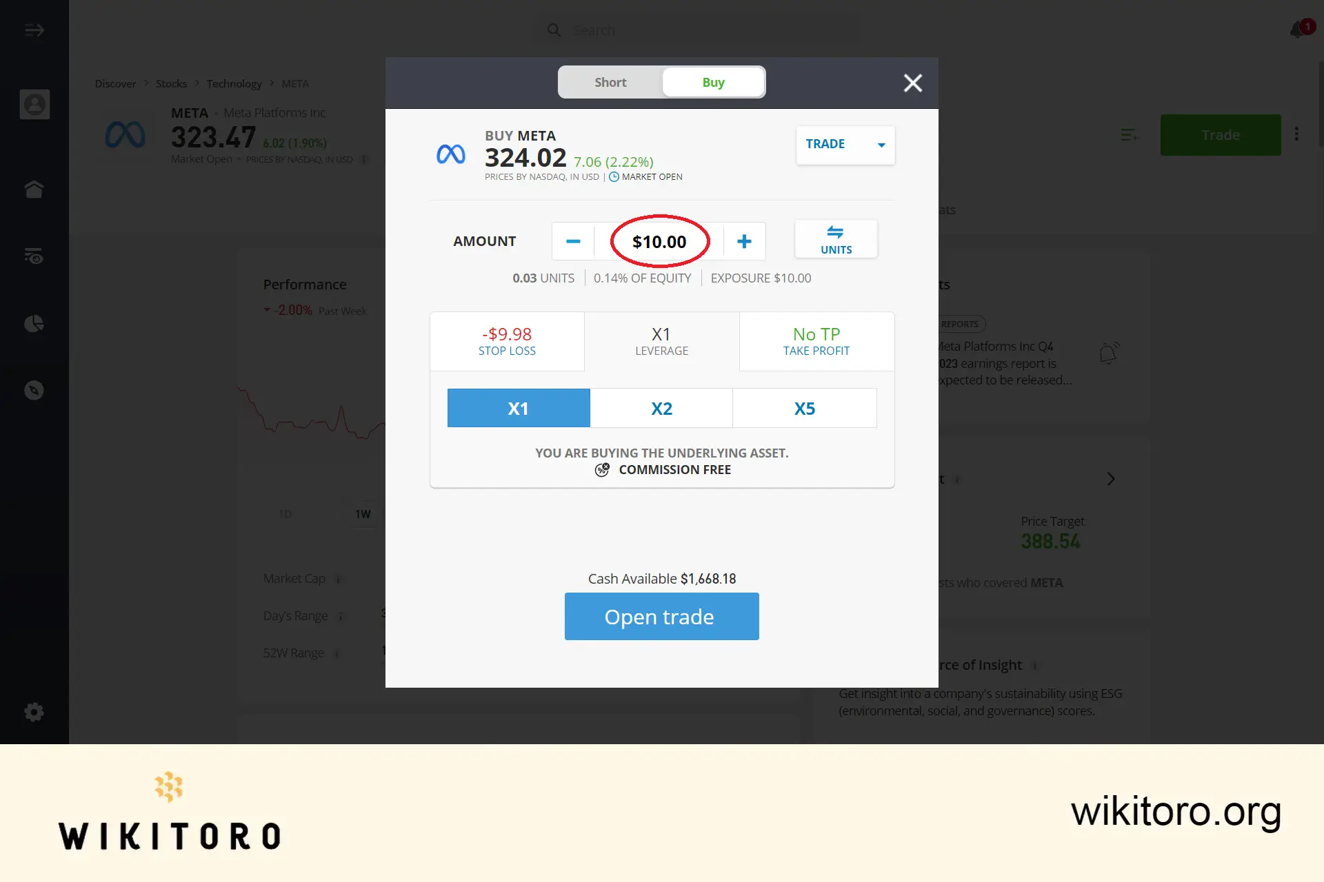 Köpa meta-aktier på eToro