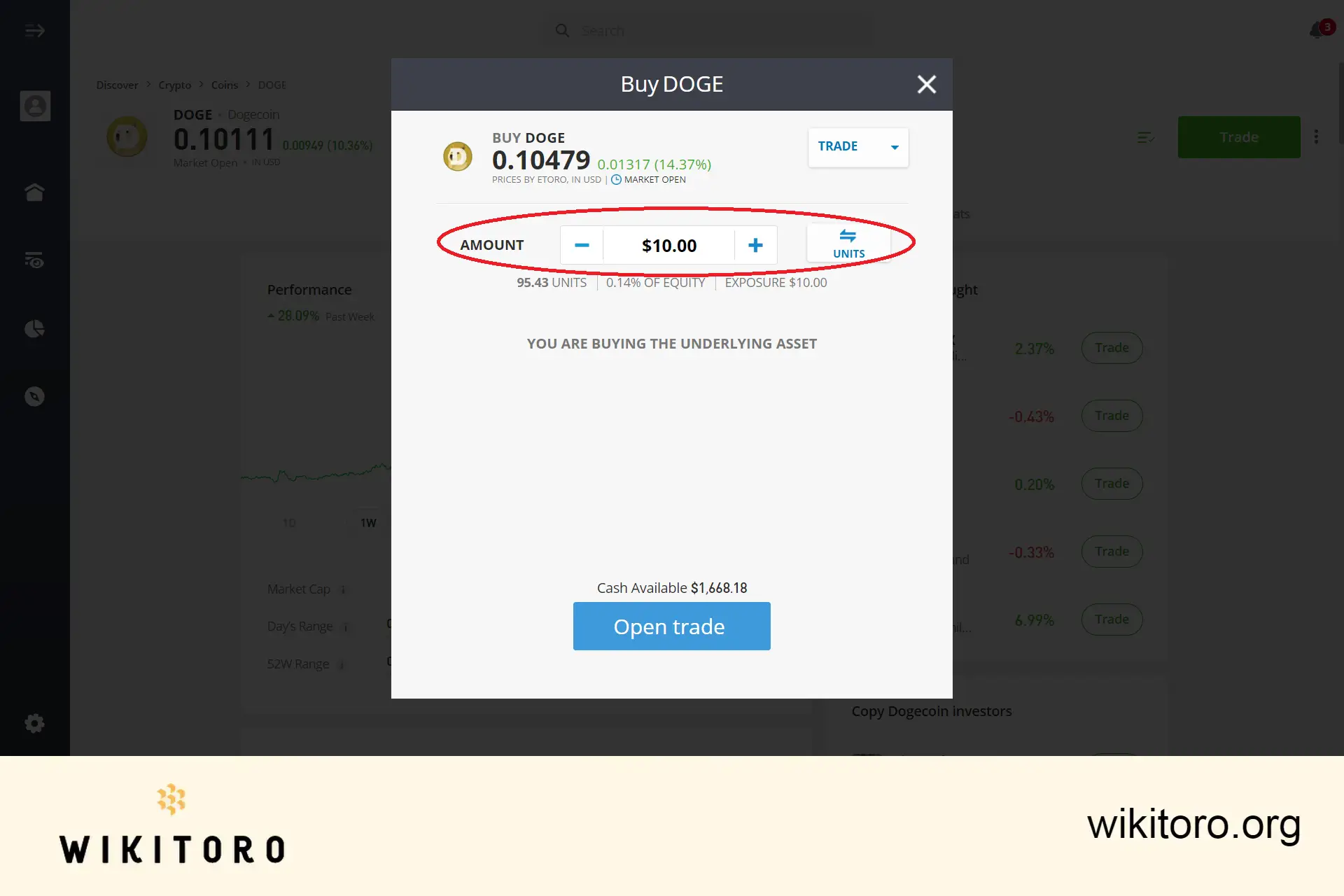 Köpa dogecoin på eToro