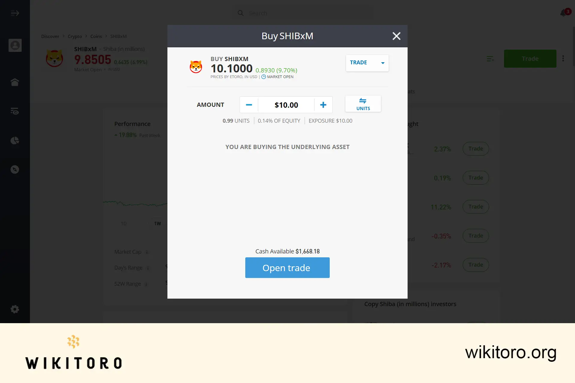 Köpa Shiba Inu på eToro