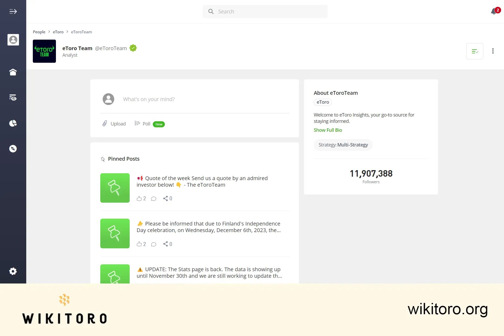 eToroTeam användarprofil