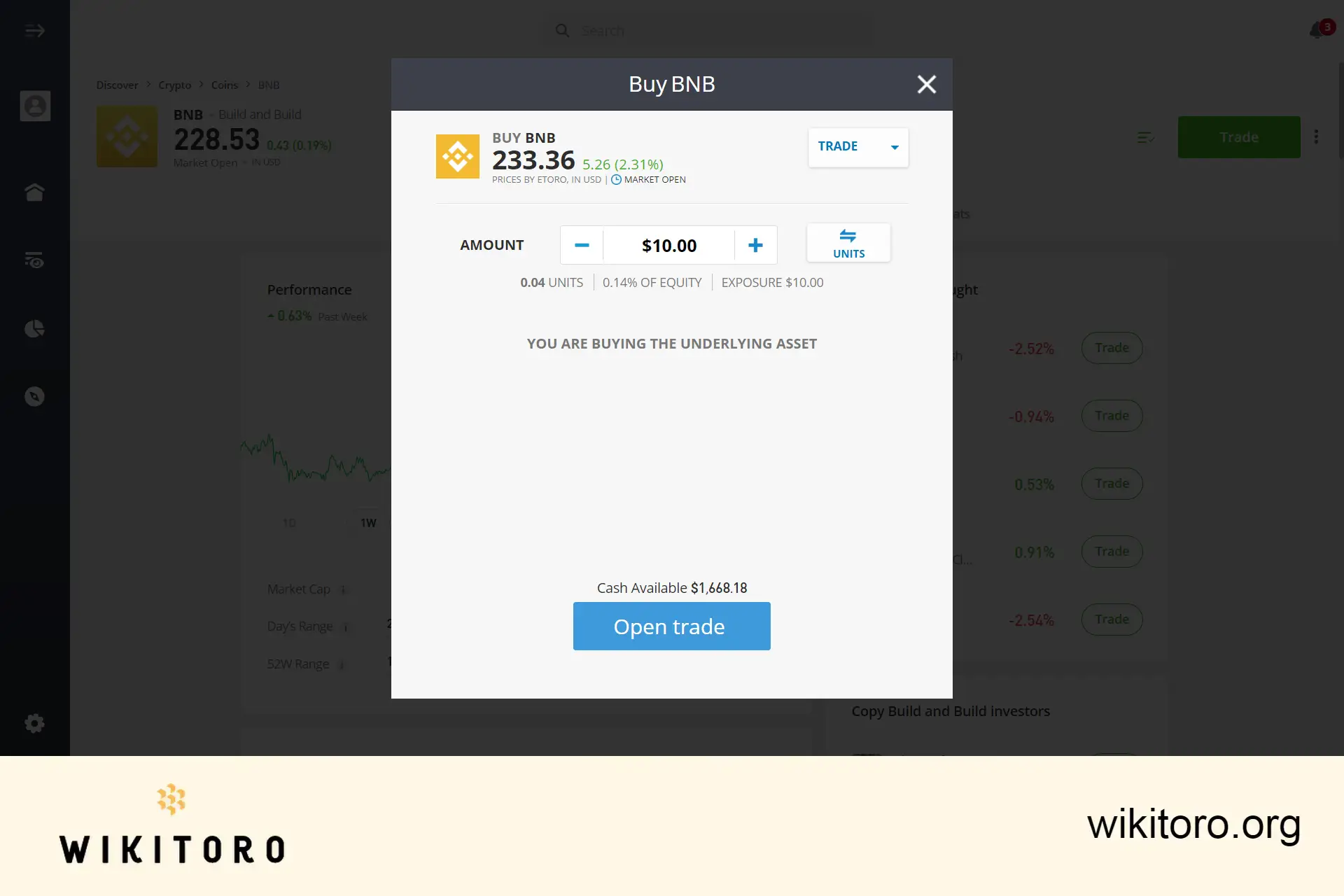 Köpa Binance Coin på eToro