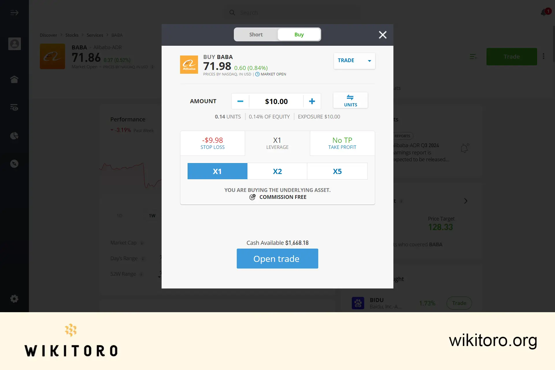 Köpa Alibaba-aktier på eToro
