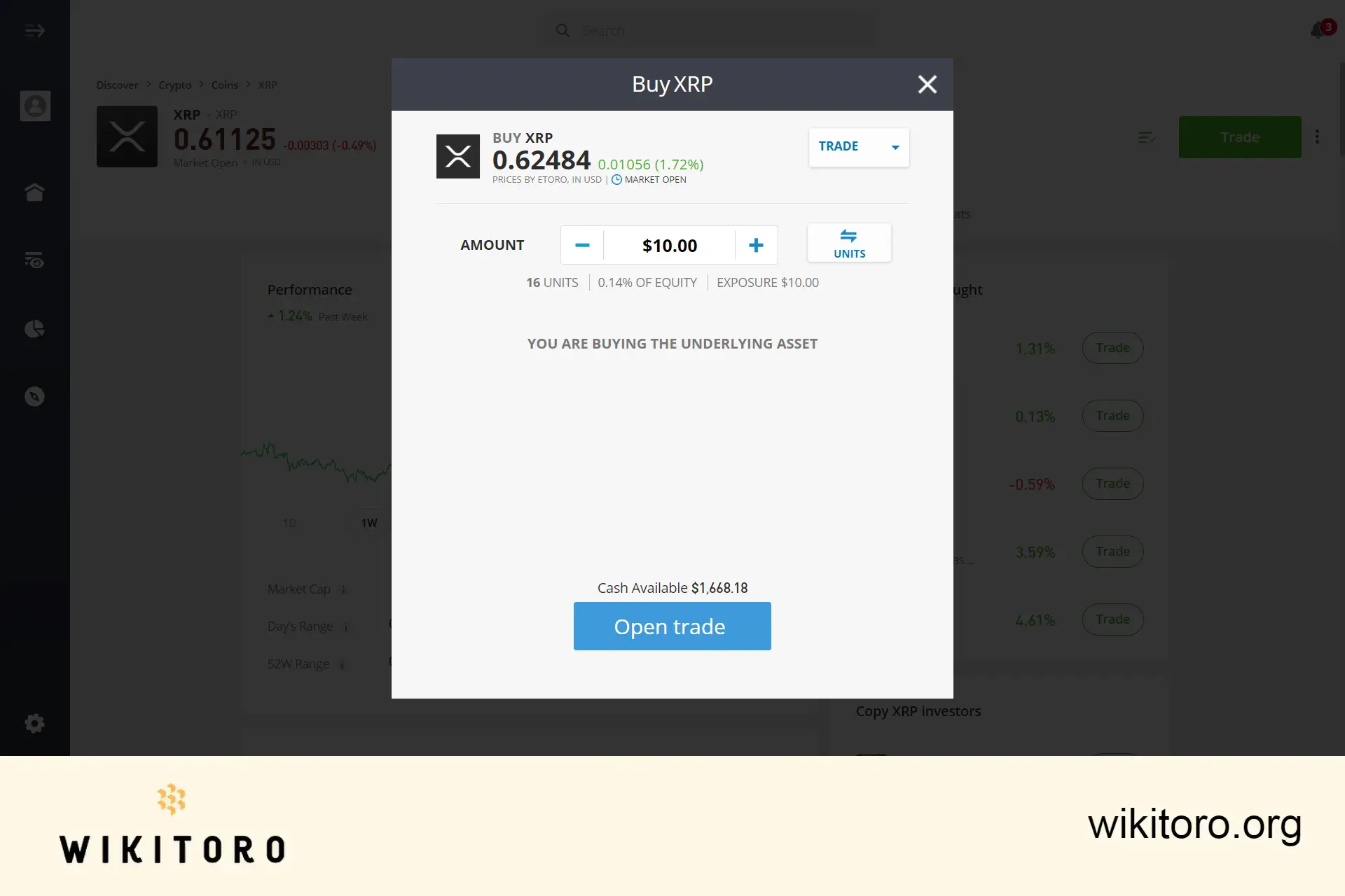 Köpa Ripple på eToro